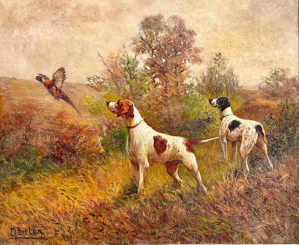 Puntatori che stanno scovando il fagiano